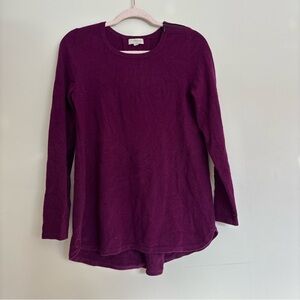 Kinross Cashmere Rich Plum Sweater